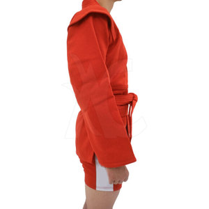 Uniforme profesional de Sambo, chaqueta y pantalones cortos de entrenamiento para competición, conjunto de ropa deportiva de artes marciales de mezcla de algodón duradera para hombres y mujeres - Product Image 3