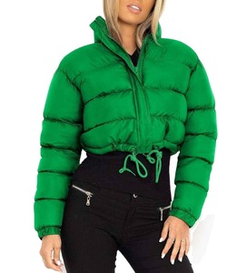 Women's <b>Winter</b> Puffer Jacket Reversible Waterproof Eco-Friendly Polyester/Nylon Fabric Stand Collar Full Sleeves Zipper Closure - Product Image 1