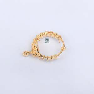 Titanium CZ Designer Nose Ring Hoop-Casual Belly Piercing Jewelry for Children 12mm PVD - Product Image 1