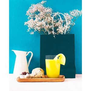 30 sacchetti regalo di medie dimensioni verde-blu con manici, 11"x5"x8", utilizzabili per molteplici scopi (dimensione media) - Product Image 2