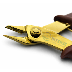 Jewelry Making <b>Wire</b> Cutter Pliers Gold Plated Carbon Steel Brown Handle 5 Inch Tool for DIY <b>Craft</b> and Beading - Product Image 2