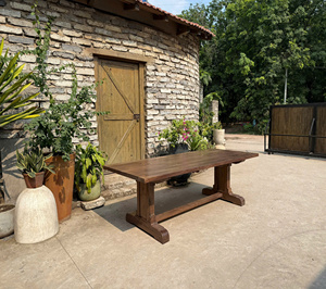 Rustic Brown Recycled Wood Oak Table Furniture for Home Use from VietNam Square Solid Wood Dining Table, Walnut, <b>Pine</b> - Product Image 2
