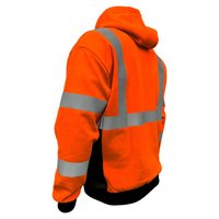Sweat à capuche de sécurité haute visibilité TriPro Sports en coton orange, vêtement de travail réfléchissant, veste uniforme à capuche pour la construction