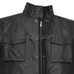 Trendy Casual Men Leather Jacket Lightweight Durable Men Winter Leather Jackets Perfect Everyday Fashion - Product Image 3