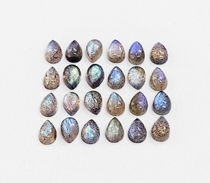 Cabujón de Labradorita Azul Flash en Forma de Pera de 7*5 mm, Gema Natural Suelta de Labradorita de Alta Calidad para la Fabricación de Joyas - Product Image 4