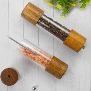 Set Macina Sale e Pepe in Acrilico Premium (2 Pezzi) - Macina Sale e Pepe Manuale in Legno Regolabile - Product Image 2