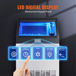 Macchina per il ghiaccio commerciale da cucina a armadio, produzione 265 libbre/24H, 126 cubetti di ghiaccio in 12-15 minuti, capacità 88 libbre - Product Image 3