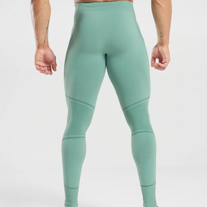 <b>Men's</b> Custom Logo Print <b>Compression</b> MMA Leggings Elastic Waist Breathable Quick Dry Full Length Sports Yoga Running <b>Tights</b> - Product Image 2