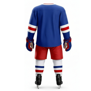 Ensemble d'uniformes de hockey sur glace personnalisés 2026 avec numéro d'équipe, votre logo, conception OEM, unisexe, écologique, respirant, 100 % polyester, orné - Product Image 6