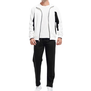 Colección de invierno Chándal con cremallera para hombre Color sólido Transpirable y relajado Ajuste Casual Chándal con cremallera para hombre - Product Image 3