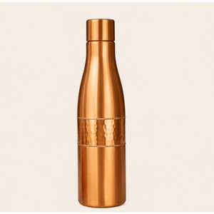 Pure Copper Water <b>Bottle</b> Half Hammered Dolphin Design Copper <b>Bottle</b> for Health Gym & Yoga Eco-Friendly Reusable Metal <b>Flask</b> - Product Image 5
