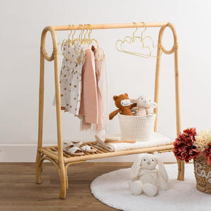 Supports de rangement pour vêtements en rotin, vente directe du fournisseur, présentoirs à vêtements, tringles à vêtements - Product Image 6