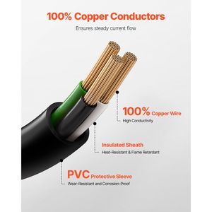 Nuovo Cavo di Prolunga per Asciugatrice da 3 Metri, 3 Poli, 10AWG, 30A, 125/250V, NEMA 10-30P, per Esterni, 3C Pure Co - Product Image 3