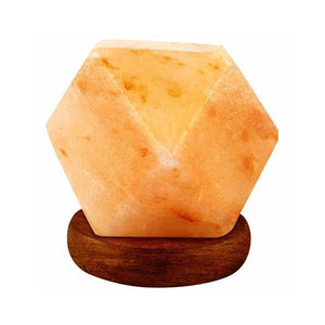 Lampe en sel de l'Himalaya SIAN ENTERPRISES, forme diamant, artisanat naturel sculpté, décoration pour la maison et les entreprises, cadeau avec un toucher réel - Product Image 3