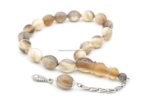 Enorme cuerno de búfalo cuentas de oración islámicas tasbih subha Misbah Cuerno de búfalo Tasbih Tasbeeh 33 Cuerno Masbaha 7MM Cuentas de oración por FWE - Product Image 3