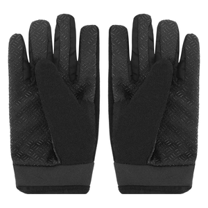 Nouveaux gants de cyclisme légers à demi-doigts 2027, design personnalisé, gants noirs à doigts entiers avec bordure bleue et patch gris au poignet - Product Image 4