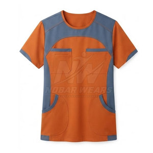Healthcare Clinic Uniform Short Sleeve O-Neck <b>Scrub</b> <b>Top</b> for Medical Staff Nursing Professionals and Laboratory Workers - Product Image 2