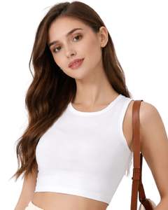 Ensemble décontracté deux pièces pour femme : débardeur court et short à cordon de serrage, gris anthracite et blanc, tenue de détente, fabrication sur mesure, vente en gros - Product Image 2