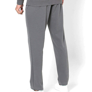 Custom Men's Light Grey Full <b>Zip</b> <b>Hooded</b> Tracksuit Premium Cotton Polyester Sweat Jacket and Jogger Pants - Product Image 4