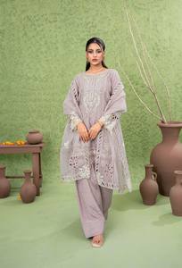 ชุดคามีซสำเร็จรูปคุณภาพพรีเมียมจากดีไซเนอร์ชื่อดังสำหรับผู้หญิง พร้อมผ้าเฟอร์ชิ ชัลวาร์ ผ้าออร์แกนซ่า สไตล์ปากีสถาน - Product Image 4