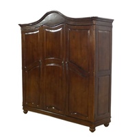 Gabinete de ropa de madera de teca de Indonesia, muebles, armario de teca, armario de madera maciza, tres puertas para juego de dormitorio y muebles de Hotel