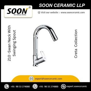 Basin Faucet 210 Swan Neck With <b>Swinging</b> Spout Stainless Steel Polished Sustainable Modern Design Wall-Mounted <b>Single</b> Handle - Product Image 5