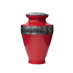 Urnes funéraires en aluminium pour adultes avec gravure, finition en étain et couleur verte, fournitures funéraires en métal pour cendres humaines - Product Image 2