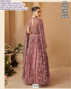 Vestido de Novia Chinon Eclipse, Estilo Imperio, Largo hasta el Suelo, Cuello Redondo, Diseño sin Mangas, Sujetador Incorporado, Estampado Floral, Cristales, Cómodo - Product Image 6