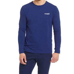 T-shirt 100% coton à manches longues pour homme, coupe classique, tissu doux, confortable, style décontracté pour tous les jours - Product Image 1