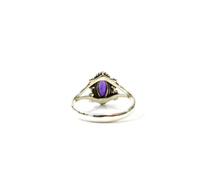 Minimalist Split Band Amethyst Gemstone Ring Trendy Jewelry For Daily Wear & Best Occasion Gift - Product Image 3