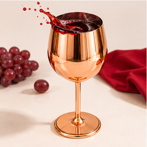 Copa de Vino de Metal Irrompible de Alta Calidad al por Mayor con Acabado de Cobre de Lujo para Decoración de Fiestas y Bodas - Product Image 4