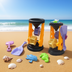 Set di giocattoli da spiaggia con pala, rastrello, stampi, imbuto e torre 16 x 30 x 16 cm per il divertimento dei bambini - Product Image 3