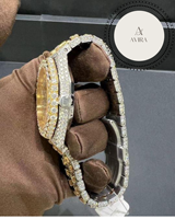 Montre de luxe pour homme sertie de diamants Moissanite VVS1, testée au testeur de diamants, style mécanique