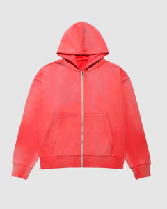 Sweat-shirt à capuche décontracté en coton délavé à l'acide avec poche kangourou, doux et chaud, à capuche ajustable, pour le quotidien - Product Image 4