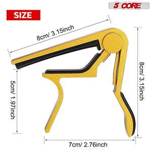 Capo 5Core pour guitare acoustique et électrique, 4 pièces, pince Kapo à 6 cordes pour banjo, mandoline, ukulélé - Product Image 4