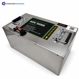 Pack de batteries LiFePO4 60V 50Ah avec BMS Bluetooth et boîtier métallique pour tricycle électrique, voiturette de golf et véhicule utilitaire - Product Image 1
