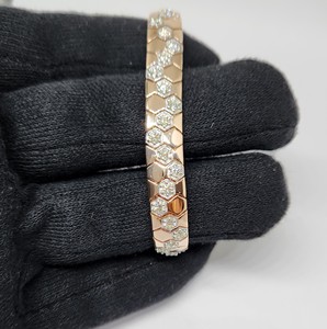 14K oro joyería fina panal patrón tenis pulsera para hombres mujeres Natural FG SI diamantes IGI diamante pulseras brazaletes - Product Image 6