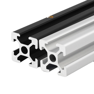 Perfil de Extrusión de Aluminio Industrial 2020 Personalizado Serie 6000, Estructura de Ranura en T y Ranura en V para Exhibidores, para Cortes Pequeños - Product Image 1