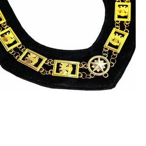 Collares Masónicos de Alto Rango, Fabricantes Profesionales, Collar Masónico Chapado en Oro - Product Image 5