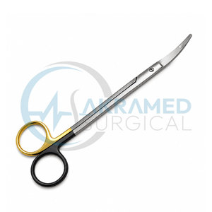 Ciseaux de lifting facial Gorney, courbés, manche en or TC, 17 cm, 19 cm, 23 cm, instrument chirurgical pour chirurgie plastique, certifié CE - Product Image 1