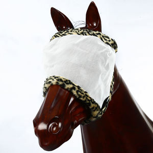 Voile anti-mouches pour chevaux imprimé par sublimation personnalisée, masque équestre en maille colorée, service OEM, protection oculaire durable pour équidés - Product Image 1