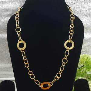 Wholesale Brass <b>Chain</b> Necklace for Women <b>Gold</b> <b>Plated</b> Geometric Link OEM ODM Custom Fashion Jewelry Manufacturer - Product Image 3