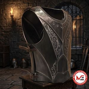 Armadura Medieval de Fantasía para Cosplay, Disfraz de Caballero Paladín, Pechera de Acero Hecha a Mano, Un Solo Lado, Gris Antiguo, Día del Padre - Product Image 3