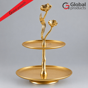 Elegante Soporte para Pastel Dorado con Acabado Dorado de Alta Calidad para Decoración de Cumpleaños de Estilo Vintage, Centro de Mesa para Bodas - Product Image 3