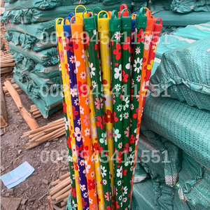 Juego de cepillos y mangos de escoba de fregona de madera con revestimiento de PVC italiano con diseño de flores, cerdas suaves, venta al por mayor a granel de Vietnam - Product Image 4