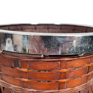 Woven Handmade Rattan Dustbin For Bathroom Office And Indoor Waste Collection Open Top Style Wastes <b>Bin</b> Wholesale From India - Product Image 5