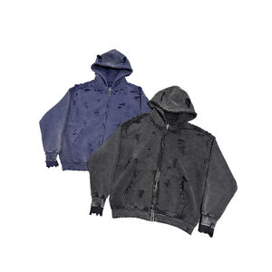 Veste à capuche zippée OEM, sweat à capuche en polyester, sweat à capuche athlétique pour marques de fitness, approvisionnement en gros - Product Image 5