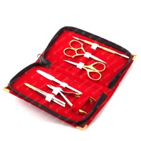 Ensemble de manucure professionnel 10 pièces en acier inoxydable japonais, coupe-ongles, ciseaux, pinces, aiguille à acné, boîte à outils de maquillage