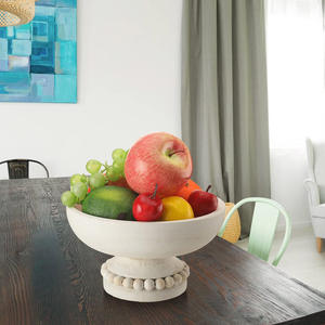 Handmade Wooden Salad Bowl Minimalist Design Uncoated Wood Craft For <b>Fresh</b> <b>Vegetables</b> And Salads - Product Image 3