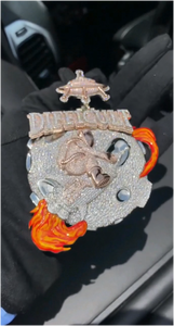 Colgante de Hip Hop Personalizado, Colgante Redondo con Incrustaciones de Moissanita, Cadena Cubana para Hombre, Plata 925, Colgante con Inicial de Letra y Diamantes - Product Image 5